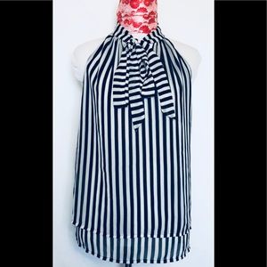 Banana Republic V-Neck Halter Top with Tie Front